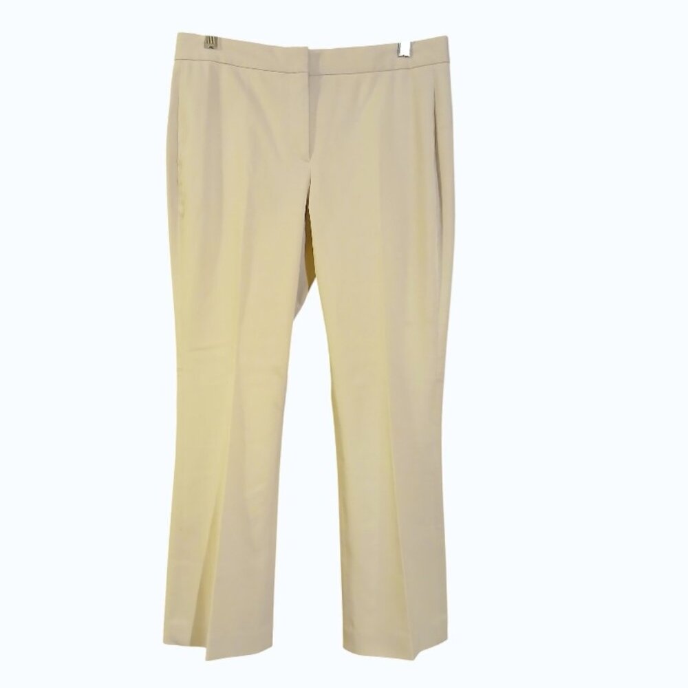 THEORY Light Tan/Cream Flare Hem Trousers Like New